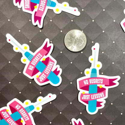 No Regrets Seam Ripper Sticker Stickers