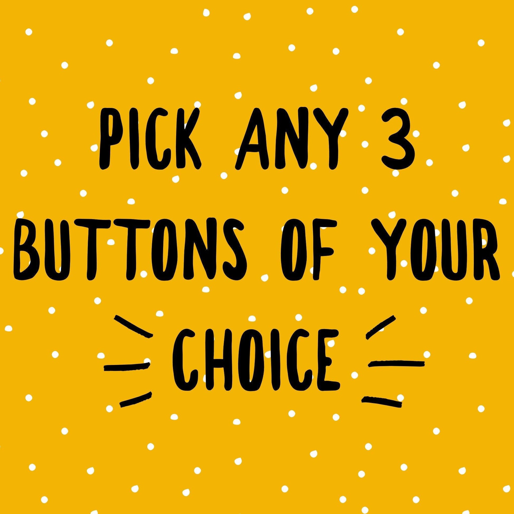Pick 3 Merit Badges Button Packs Alpha AF