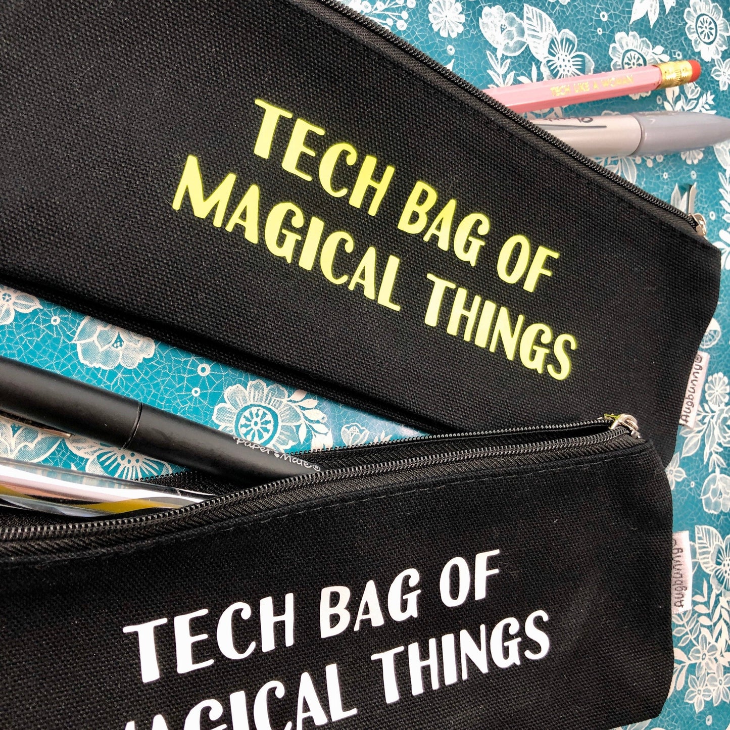 Tech Bag of Magical Things Pencil Pouch Pen & Pencil Cases Fluorescent Yellow