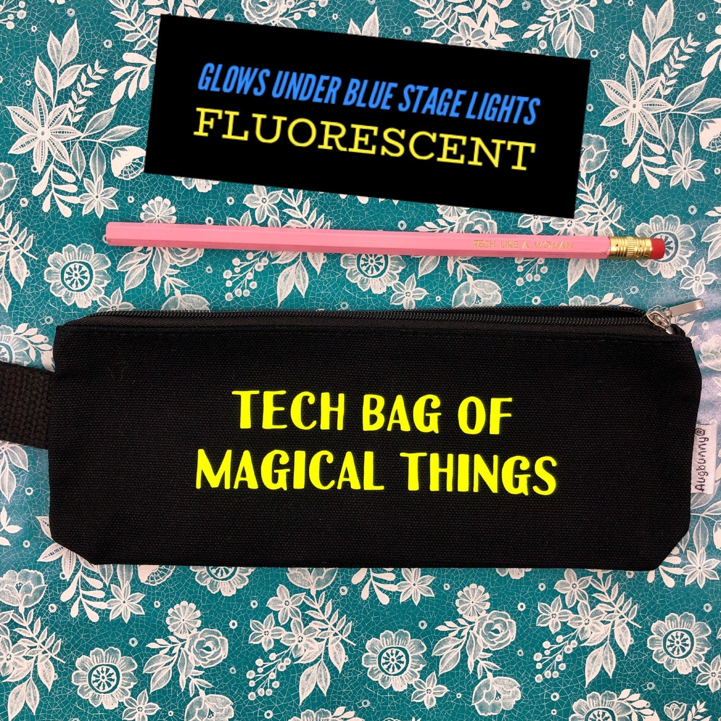 Tech Bag of Magical Things Pencil Pouch Pen & Pencil Cases Fluorescent Yellow