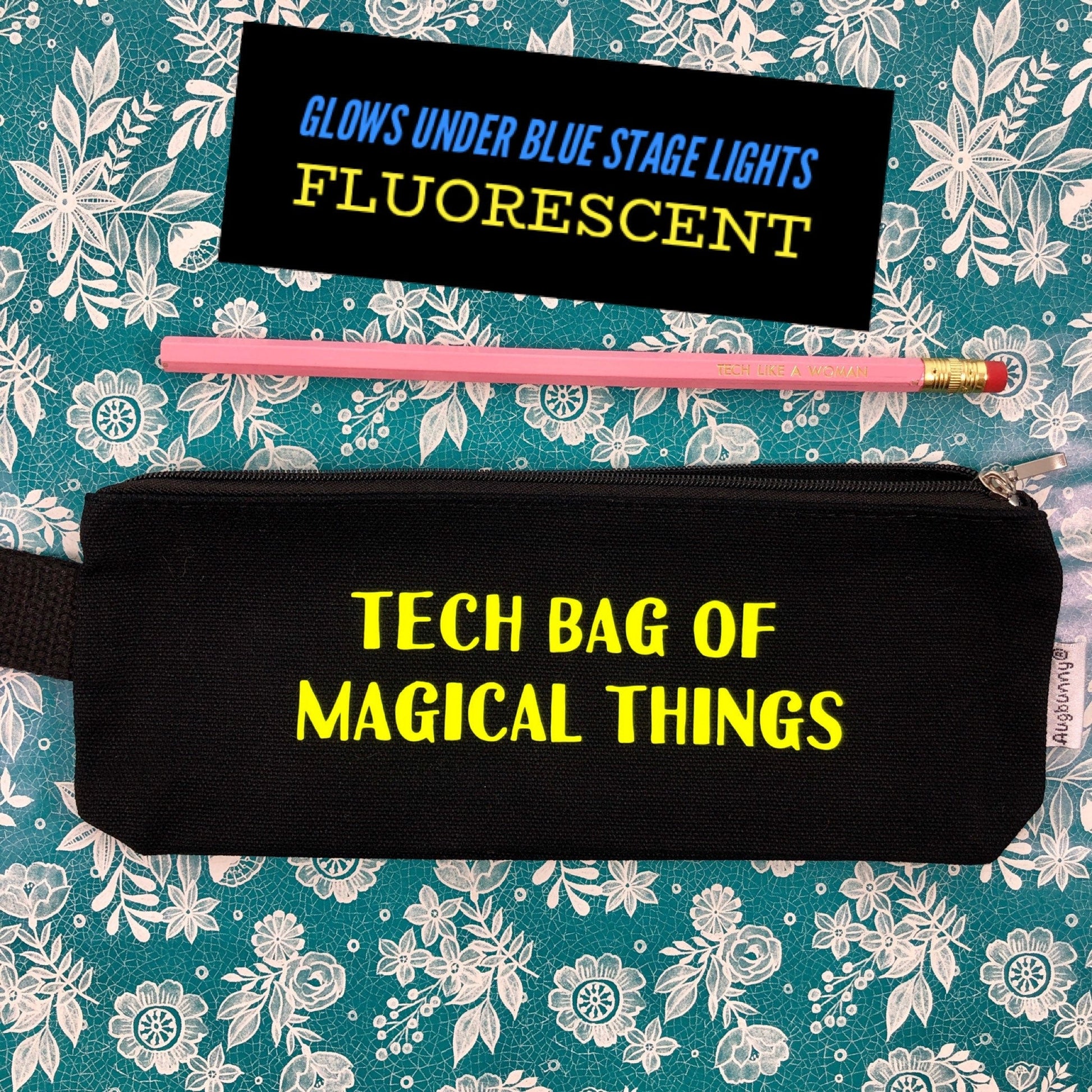 Tech Bag of Magical Things Pencil Pouch Pen & Pencil Cases Fluorescent Yellow