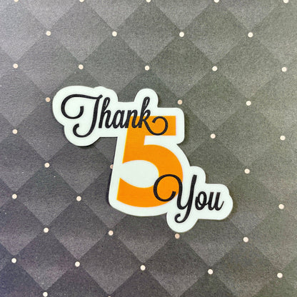 Thank You Five Sticker Stickers