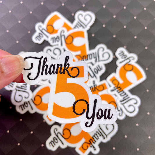 Thank You Five Sticker Stickers