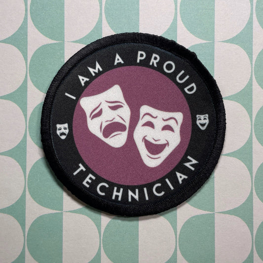 Theatre Proud Technician Iron - on Patch Appliques & Patches