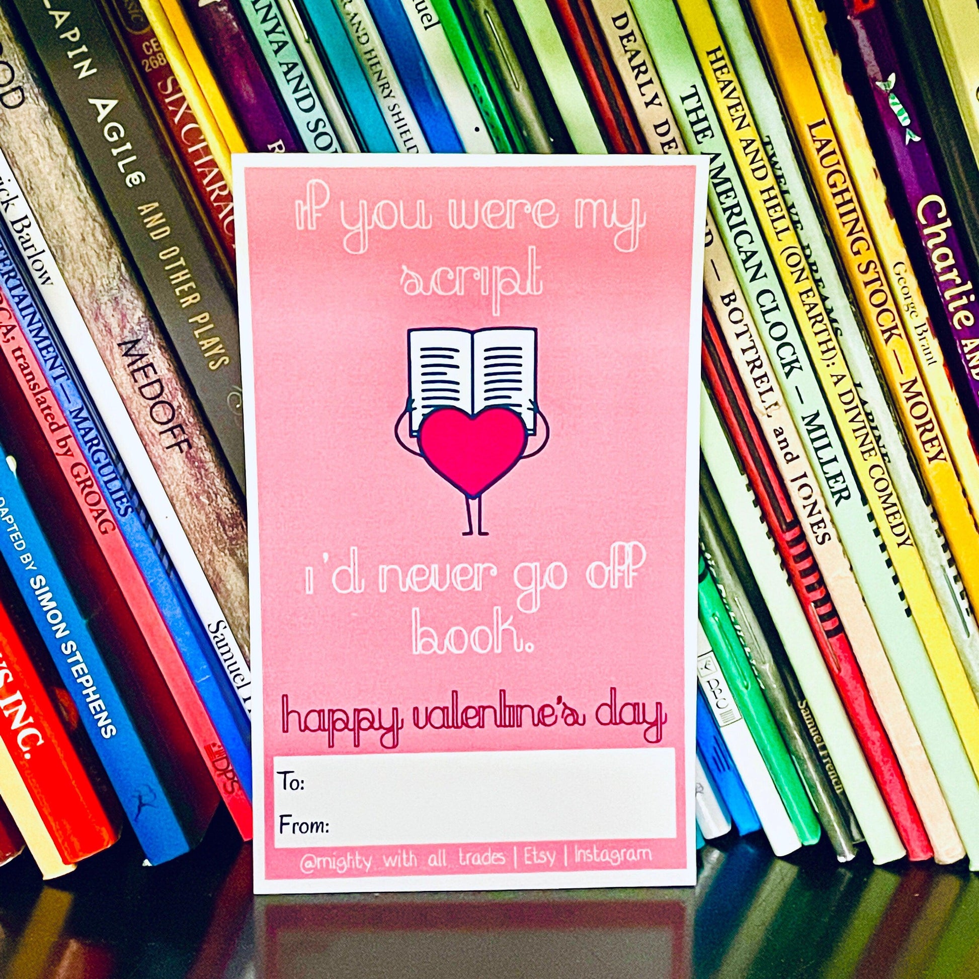 Theatre Tech Valentines, Set of 9, **Digital Download** Greeting & Note Cards
