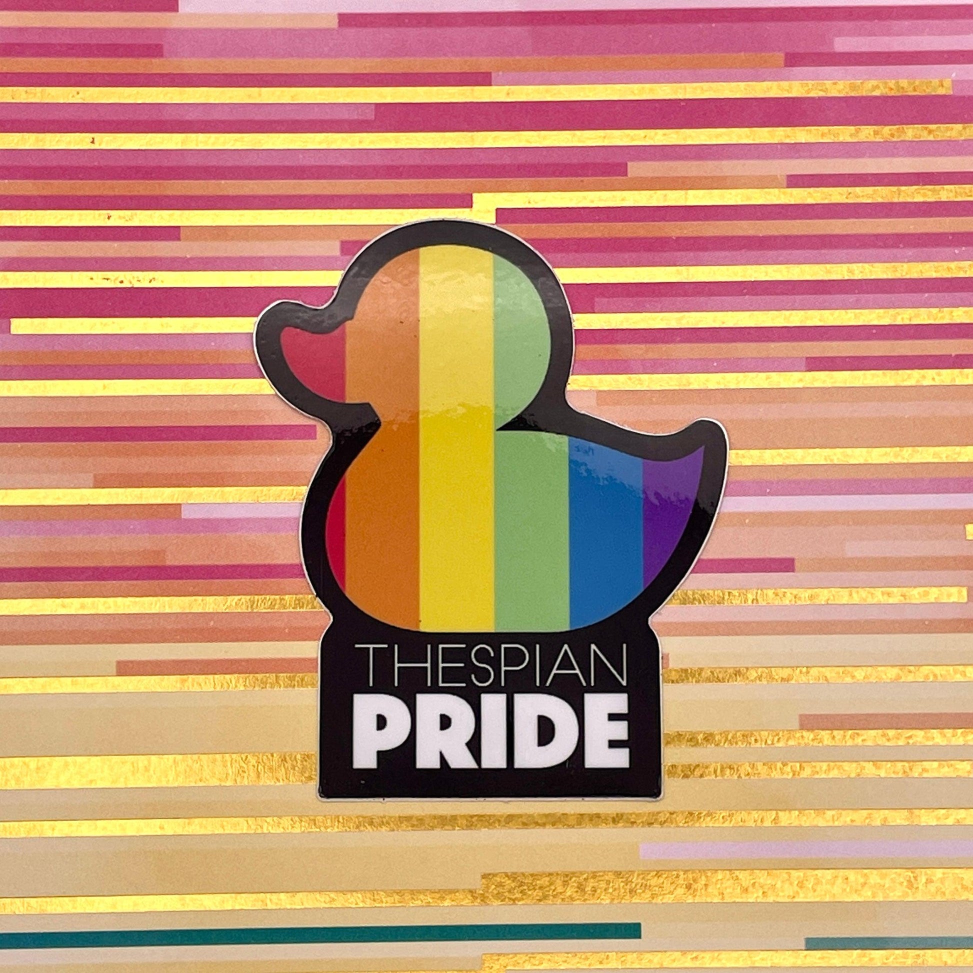 Thespian Pride Duck Sticker Stickers