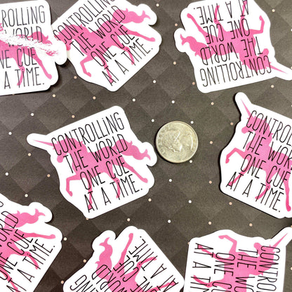 Unicorn Cue Control Sticker Stickers