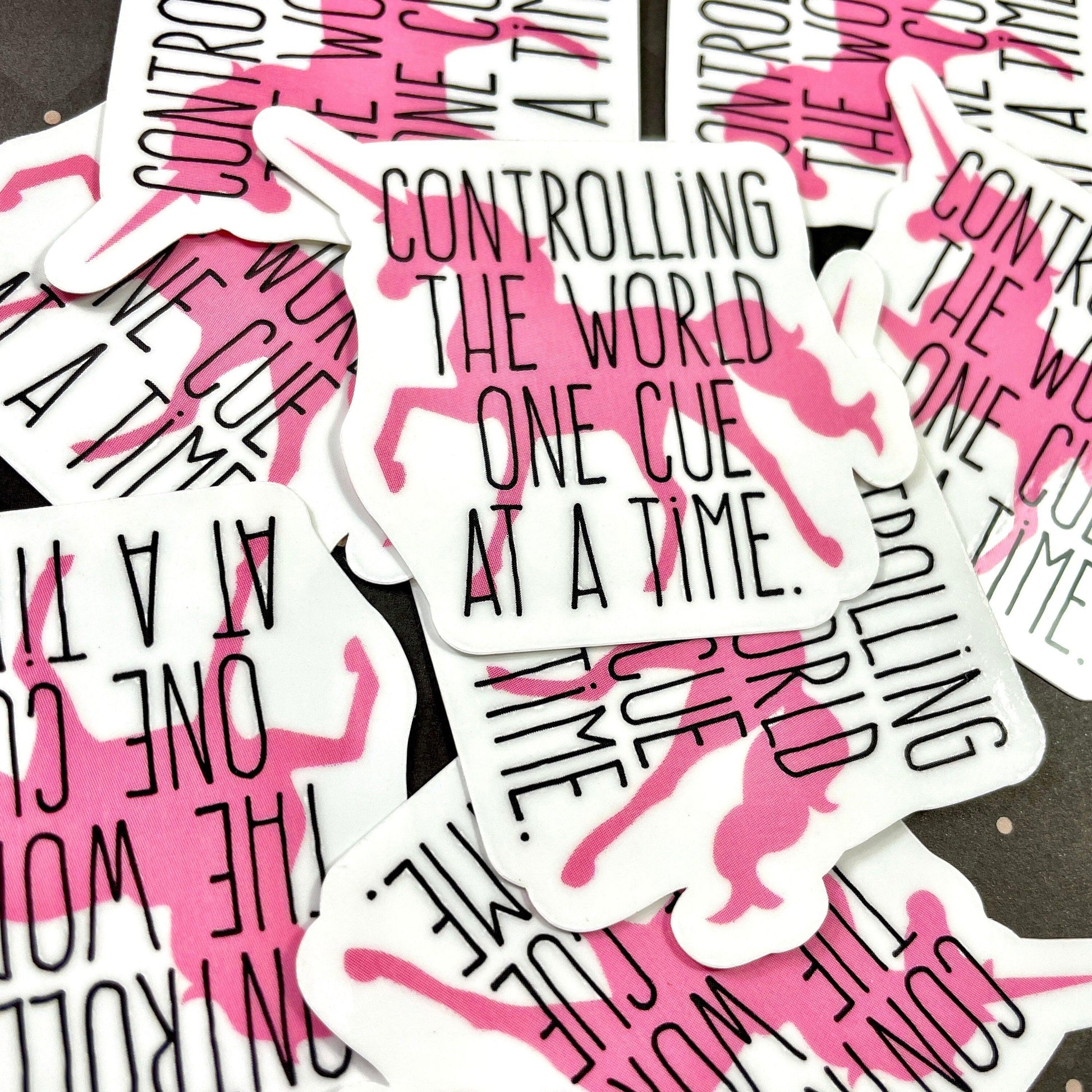 Unicorn Cue Control Sticker Stickers