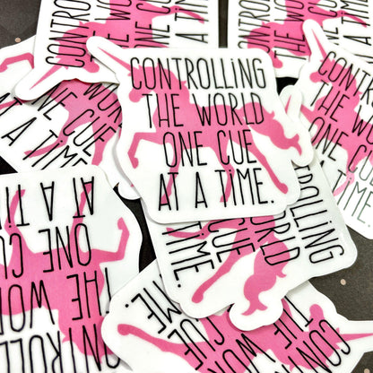 Unicorn Cue Control Sticker Stickers